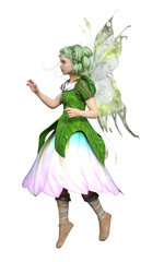 3D illustration of fairy princess