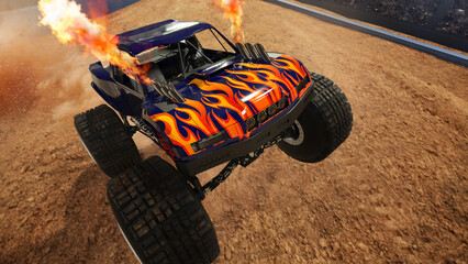 Monster truck on stadium.  © Artur Didyk