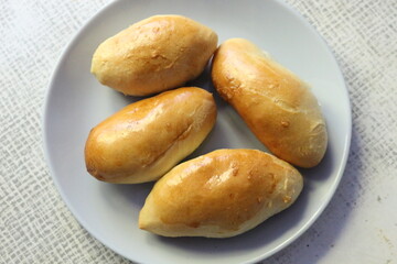 
Pies baked at home. They are delicious and fragrant.