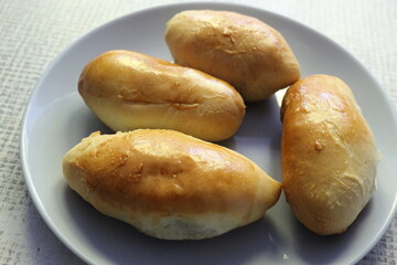 
Pies baked at home. They are delicious and fragrant.