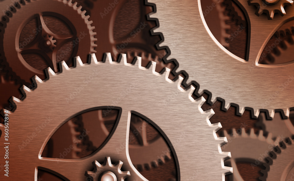 Poster system administrator control, gear configuration settings tools concept.