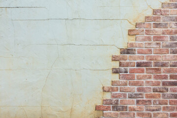 Red brick wall with blank copyspace