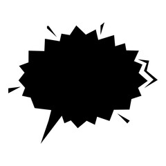 Modern black speech of bubbles isolated on white background