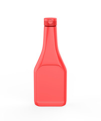 Blank Plastic Ketchup and Sauce Bottle For branding and mock up, 3d illustration.