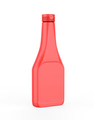 Blank Plastic Ketchup and Sauce Bottle For branding and mock up, 3d illustration.