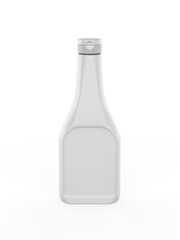 Blank Plastic Ketchup and Sauce Bottle For branding and mock up, 3d illustration.