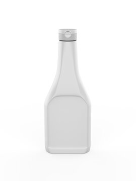 Blank Plastic Ketchup And Sauce Bottle For Branding And Mock Up, 3d Illustration.