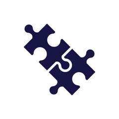 Obraz premium puzzle game pieces silhouette style