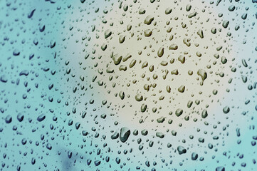 rain drops on window 