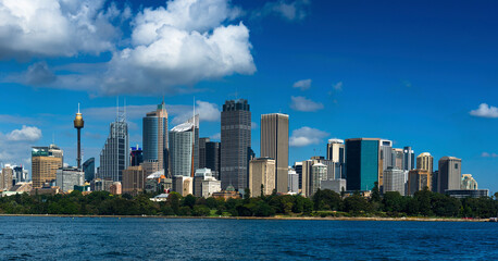 Panoramic skyline of Sydney, New South Wales, Australia.