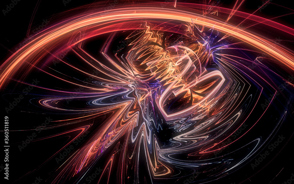 Fototapete digital generated image in the form of abstract geometric shapes of various shades and colors for us