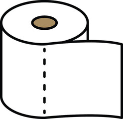 Toilet Paper Roll Icon Vector