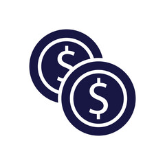 coins cash money silhouette style