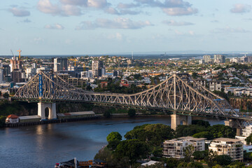 Story Bridge just after sunrise. Brisbane, Queensland, Australia.