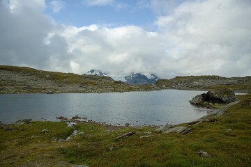 Scenic view of lake in Jotunheimen National Park, Norway