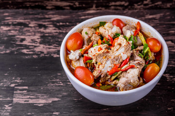 Hot and sour pork bone soup