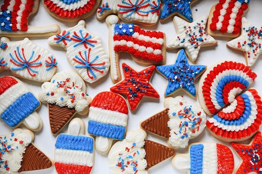Fourth of July cookies dessert
