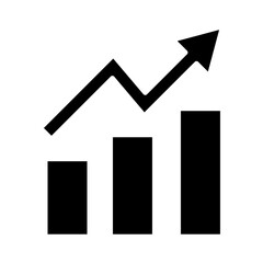 statistics bars silhouette style icon