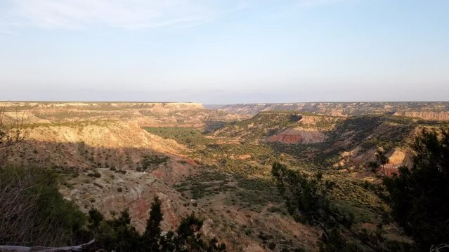 Time-lapse​ video of the sunset mood over the Palo Duro Canyon State Park, Texas
