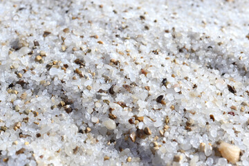 Dead Sea sand salt crystals detailed close up, natural mineral formation 