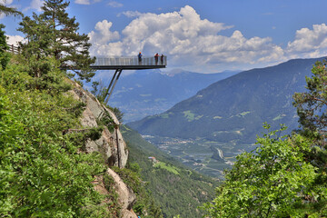 Aussichtsplattform, Naturns, Unterstell, Südtirol, Italien, Wandern, Ausblick