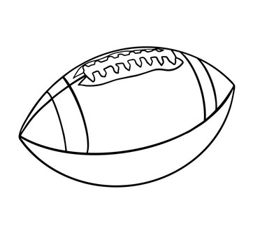 Ragby ball Icon. American football. Vector Illustration. Sport Concept. For postcards, posters, stickers and professional design.