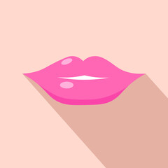 pink lips beauty salon vector illustration
