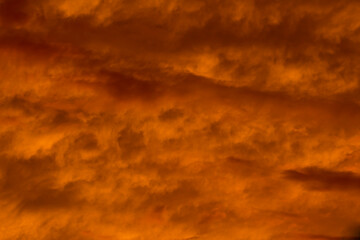 Dramatic cloudy sky at sunset