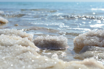 Obraz na płótnie Canvas Dead Sea salt crystals mineral natural formations