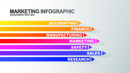 Marketing infographic design, template for presentation, site.