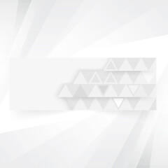 Gray geometric triangles banner abstract background vector illustration.