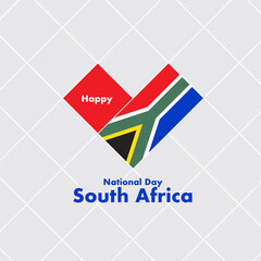 Naklejka premium National Day Card Template with Heart Shaped Flag : Vector Illustration