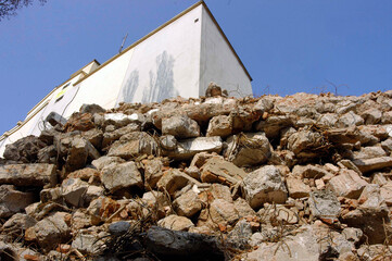construction waste prior to disposal
