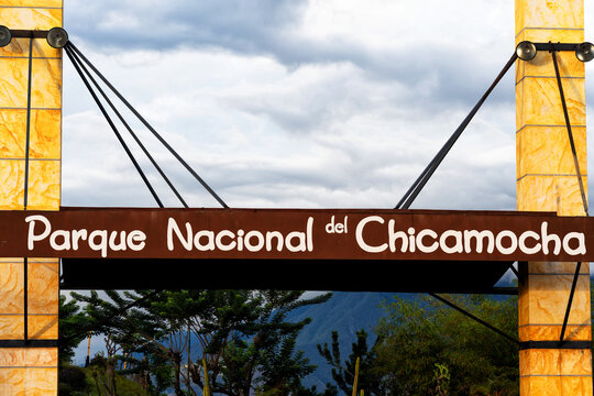 Entrance to the Chicamocha park canyon in Colombia in the Andes mountain range. South America