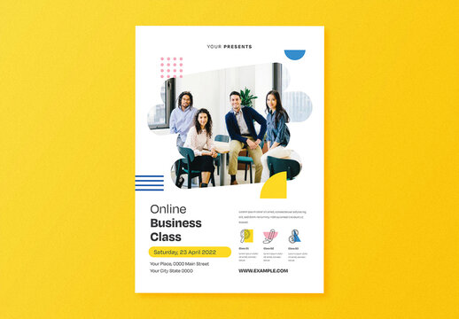 Online Business Class Flyer Layout