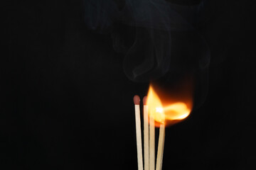 burning match stick