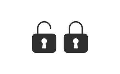 Lock icon, security symbol. Padlock pictogram.
