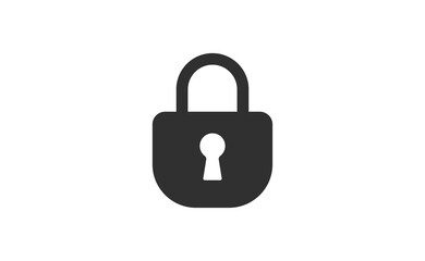Lock icon, security symbol. Padlock pictogram.