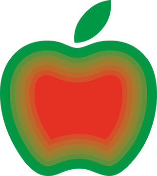 green apple with shades of red