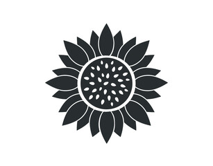 Sun flower icon. Sun flower vector illustration. 