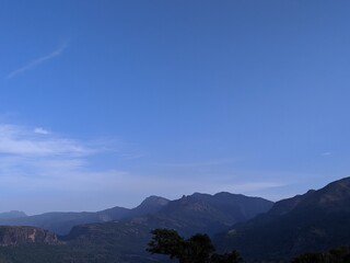 clouds in the mountains