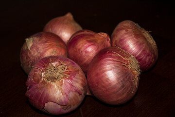 Closeup shot of a red onions