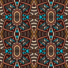 African art Ethnic geometric print.Tribal vintage abstract seamless pattern ornamental boho style