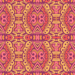 Abstract geometric mosaic vintage seamless pattern ornamental.