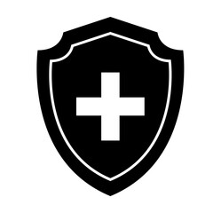 Shield Iconic and Logo Vector Flat Design 