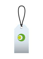 commercial tag with green and white stationery template