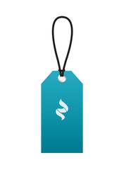 commercial tag with blue and white stationery template