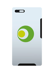 smartphone with green and white stationery template