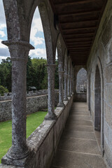 gallery in the castle, Castillo de Sotomayor, Galicia, Spain