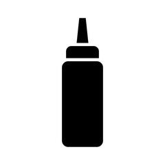 sauce mustard bottle silhouette style icon